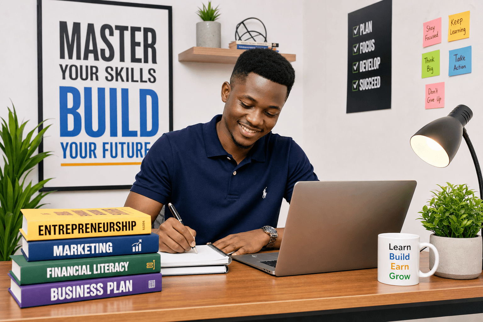 Learner building vocational and business skills
